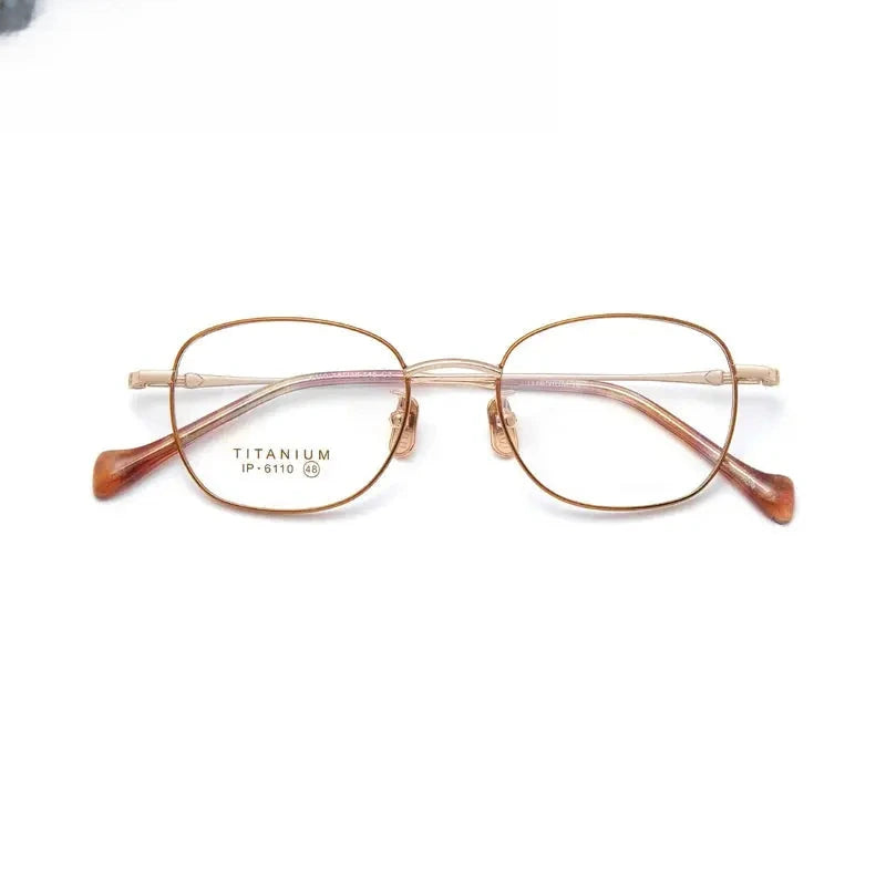 Women's Oval Full Rim Titanium Prescription Glasses 66110 — view 6 | Rx Spectacle