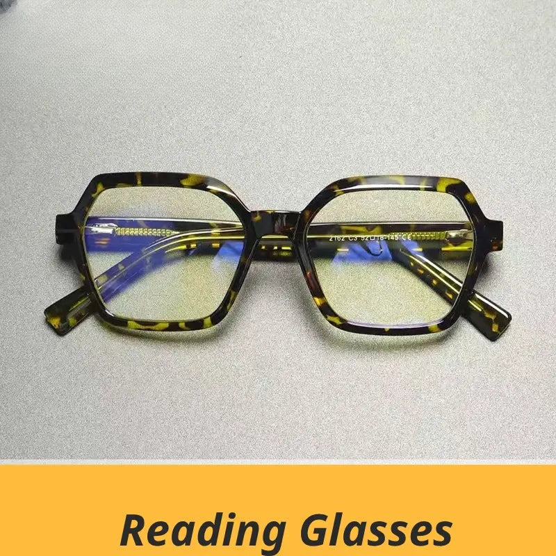 Women's Polygon Full Rim Titanium Reading Glasses G2162 — view 1 | Rx Spectacle
