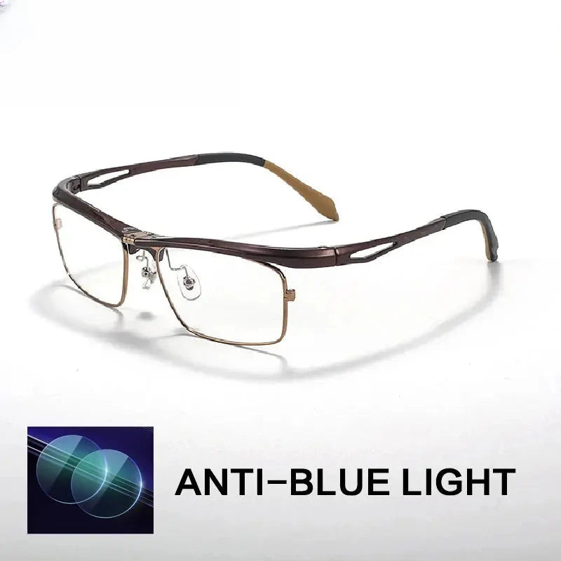 Unisex Square Full Rim Alloy Reading Glasses 679001 — view 10 | Rx Spectacle