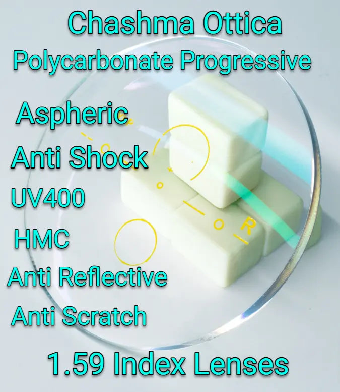 1.59 Index Polycarbonate Progressive Clear Lenses — view 1 | Rx Spectacle