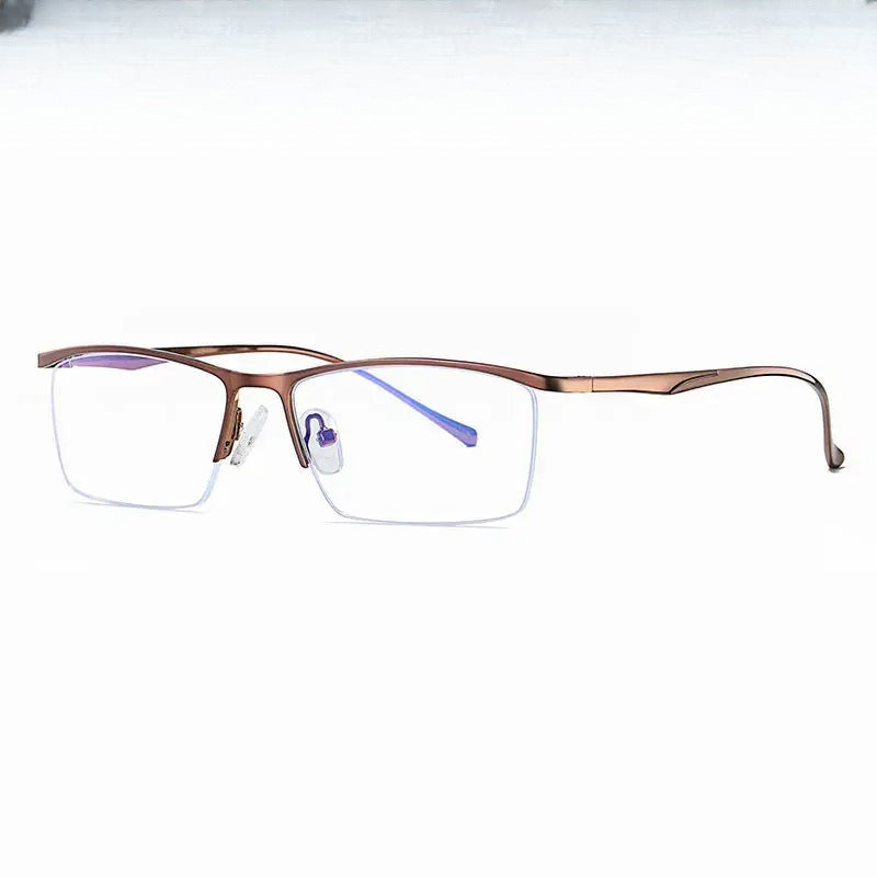 Women's Browline Semi-Rimless Alloy Prescription Glasses 591063 — view 1 | Rx Spectacle