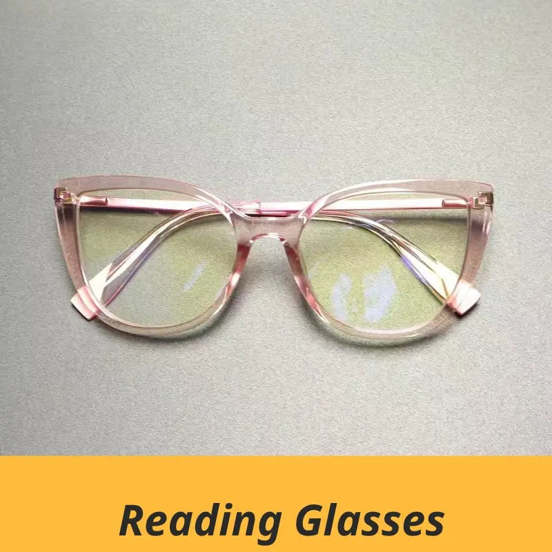 Women's Cat Eye Full Rim Titanium Reading Glasses G2128 — view 1 | Rx Spectacle