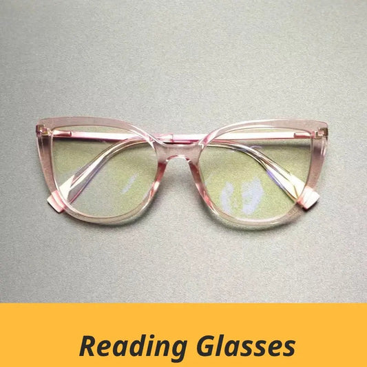Women's Cat Eye Full Rim Titanium Reading Glasses G2128 — view 1 | Rx Spectacle