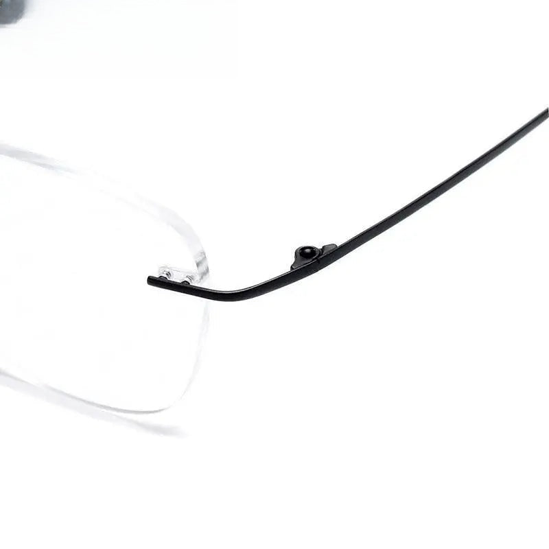 Unisex Square Rimless Titanium Prescription Glasses Kr16011 — view 11 | Rx Spectacle