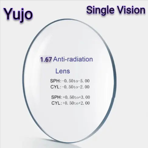 1.67 Index Single Vision Anti Radiation Clear Lenses — view 1 | Rx Spectacle