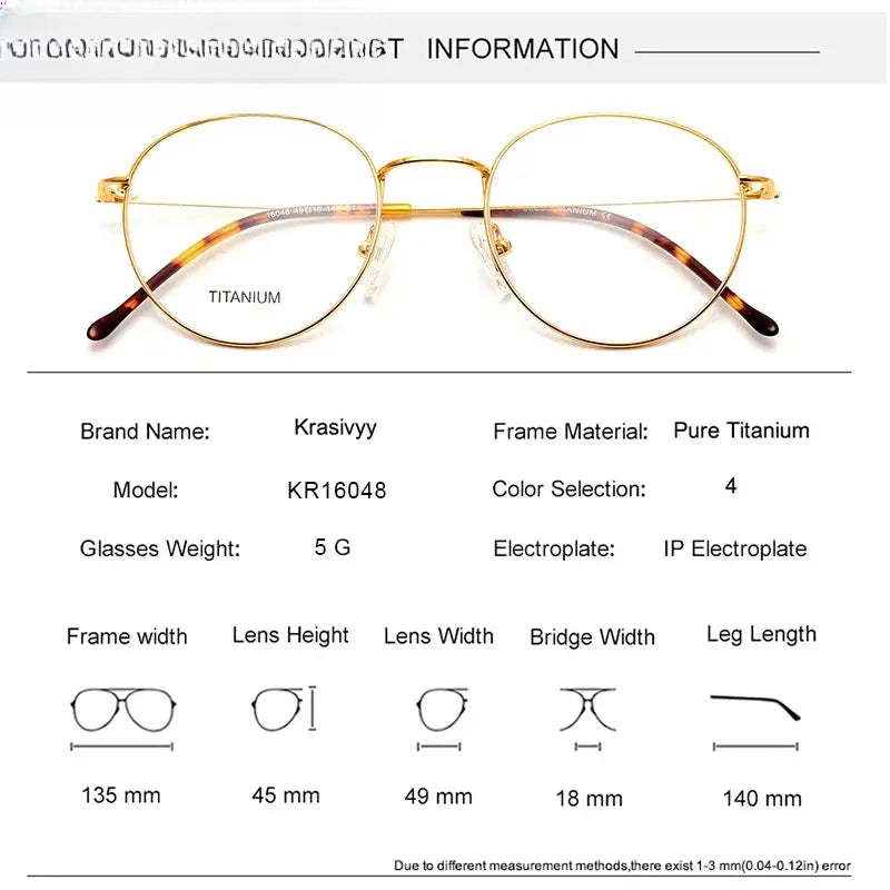 Women's Oval Full Rim Titanium Prescription Glasses 916048 — view 2 | Rx Spectacle
