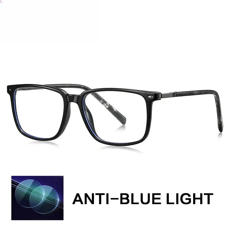 Men's Square Full Rim Titanium Reading Glasses Gxyj9215 — view 4 | Rx Spectacle