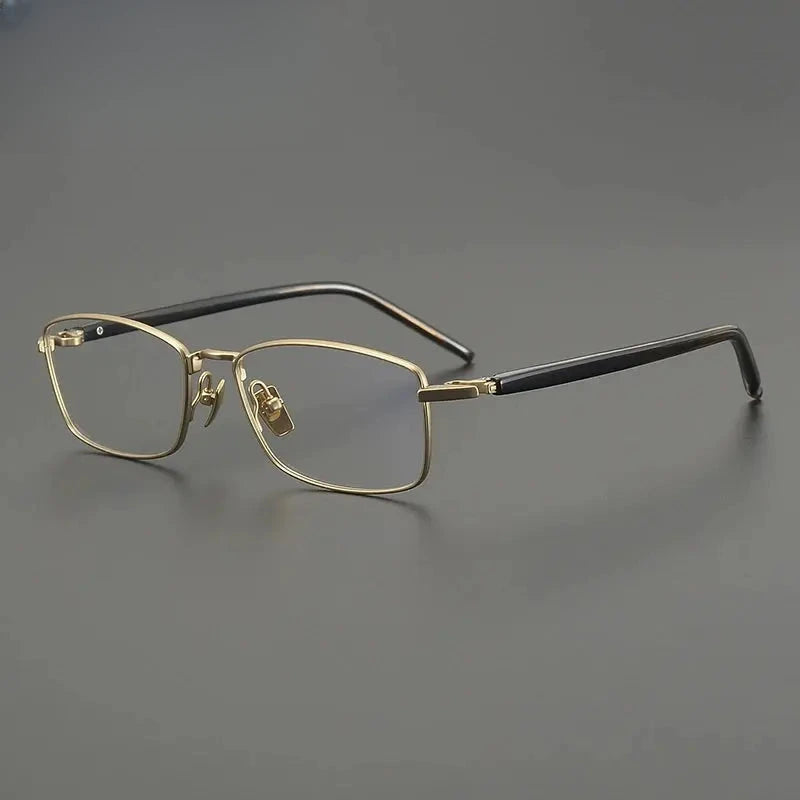 Unisex Polygon Full Rim Titanium Oversized Prescription Glasses 762648 — view 7 | Rx Spectacle