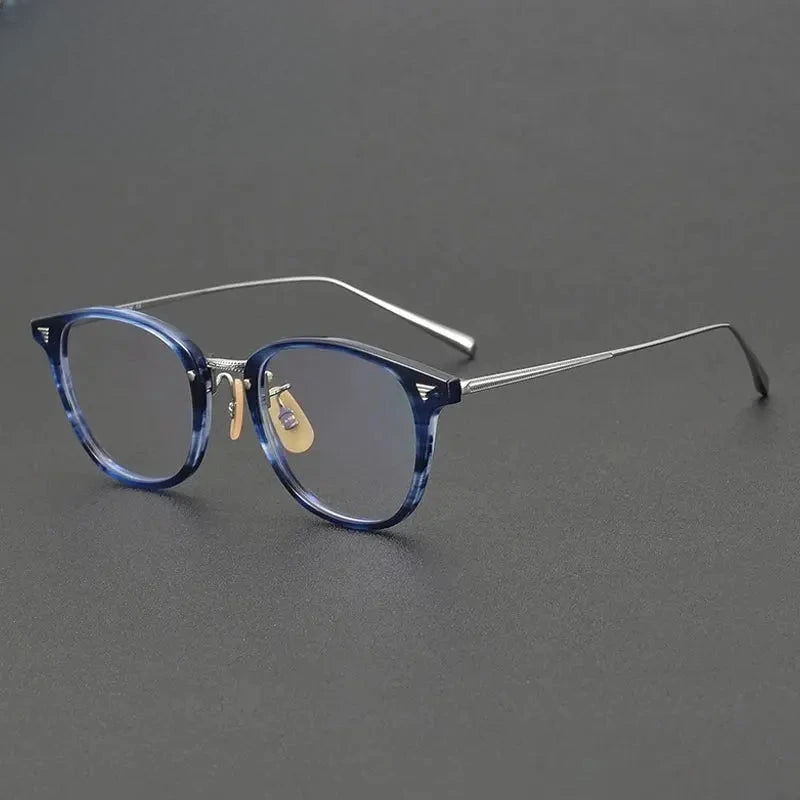Unisex Square Full Rim Titanium Prescription Glasses 936548 — view 4 | Rx Spectacle