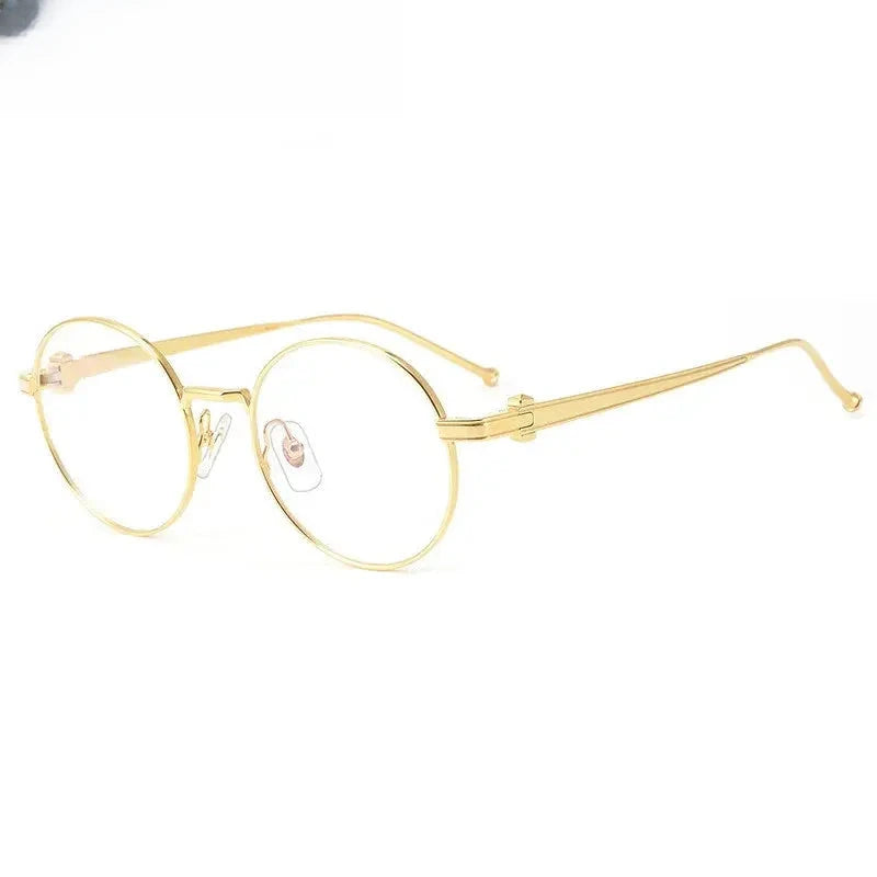 Women's Round Full Rim Titanium Prescription Glasses 310293 — view 4 | Rx Spectacle