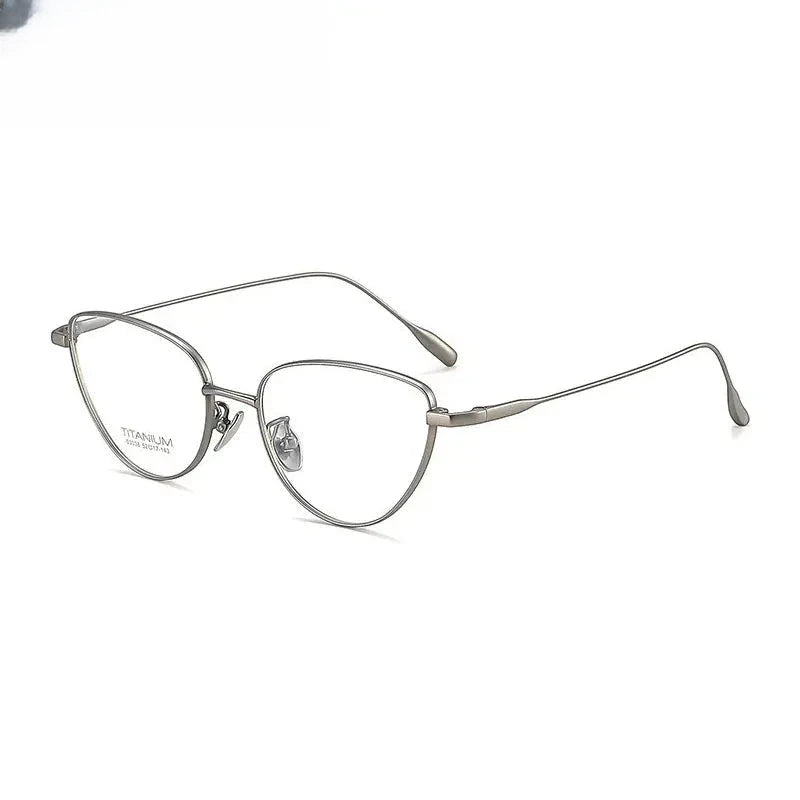 Women's Cat Eye Full Rim Titanium Prescription Glasses 503038 — view 6 | Rx Spectacle
