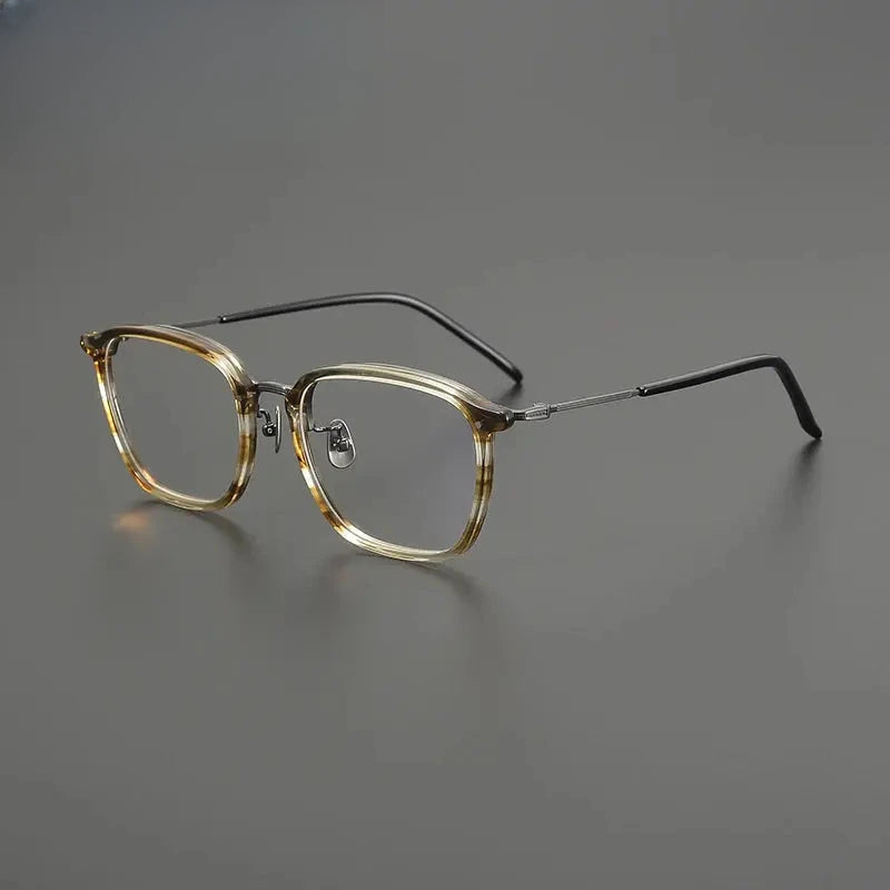 Men's Square Full Rim Titanium Prescription Glasses Gxyj1581 — view 7 | Rx Spectacle