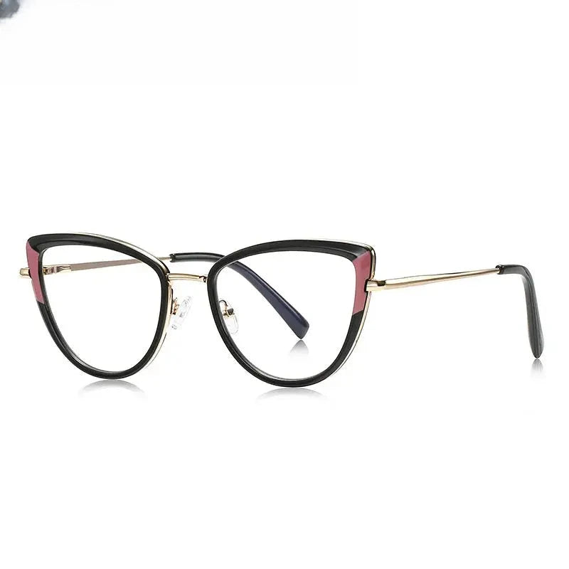 Women's Cat Eye Full Rim Titanium Prescription Glasses 613127 — view 6 | Rx Spectacle