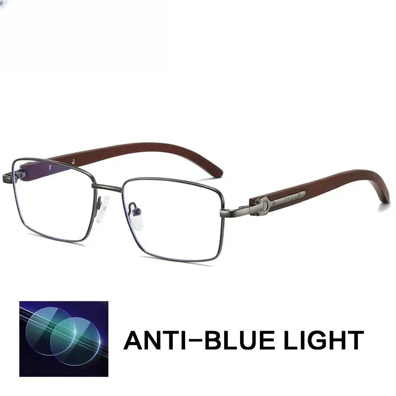 Unisex Square Full Rim Titanium Prescription Glasses 794006 — view 3 | Rx Spectacle