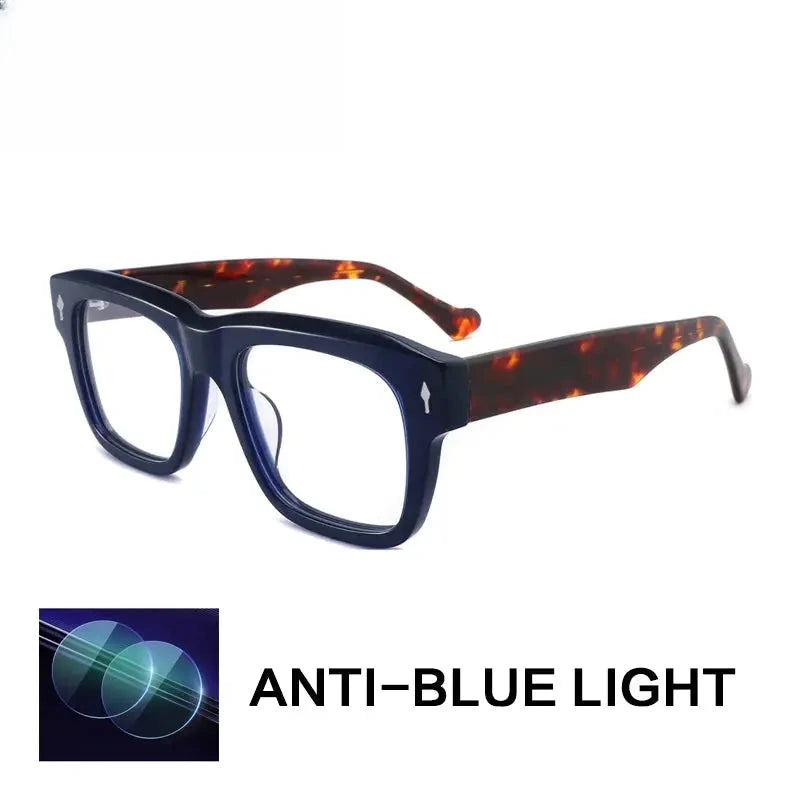 Unisex Square Full Rim Acetate Oversized Reading Glasses 882290 — view 4 | Rx Spectacle