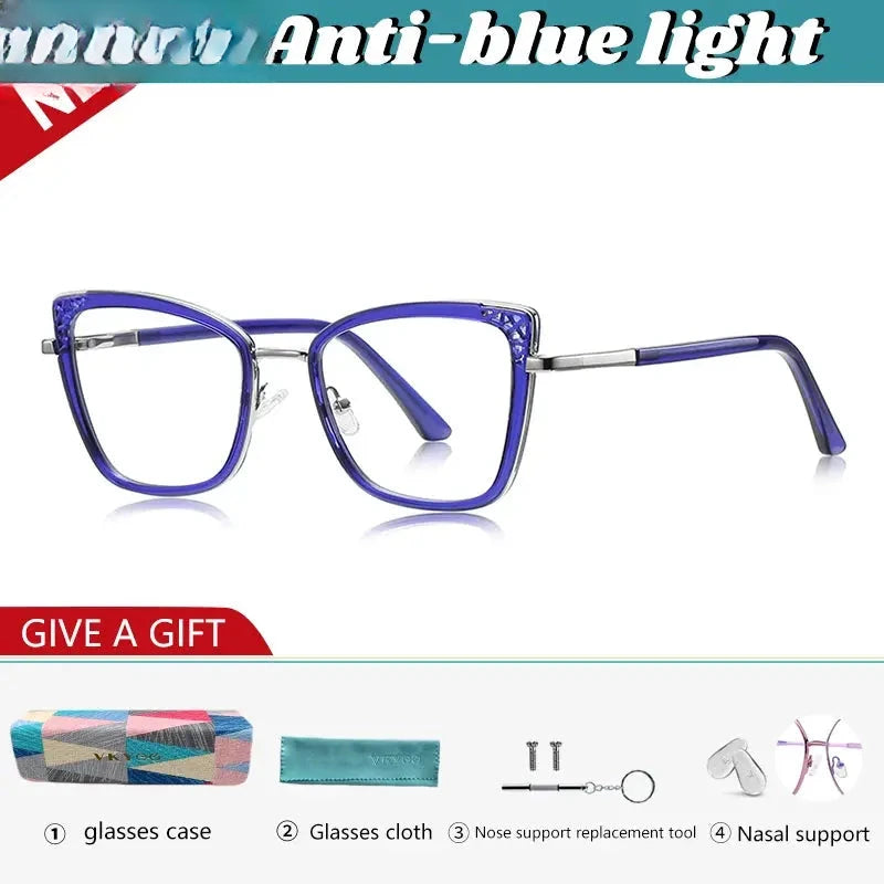 Women's Butterfly Full Rim TR90 Reading Glasses 43148 — view 5 | Rx Spectacle