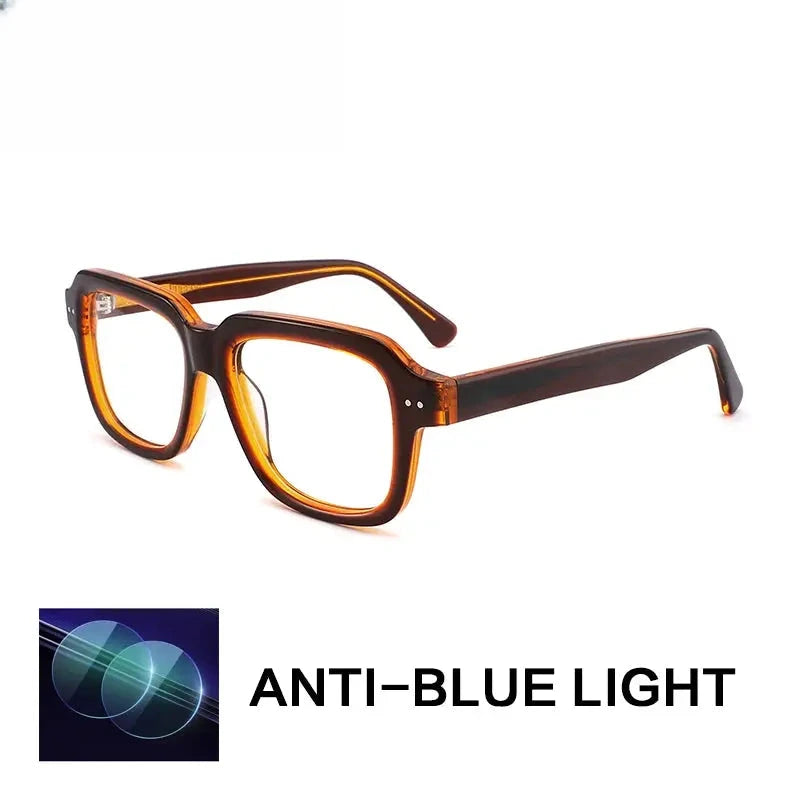 Unisex Polygon Full Rim Acetate Reading Glasses G2404 — view 4 | Rx Spectacle