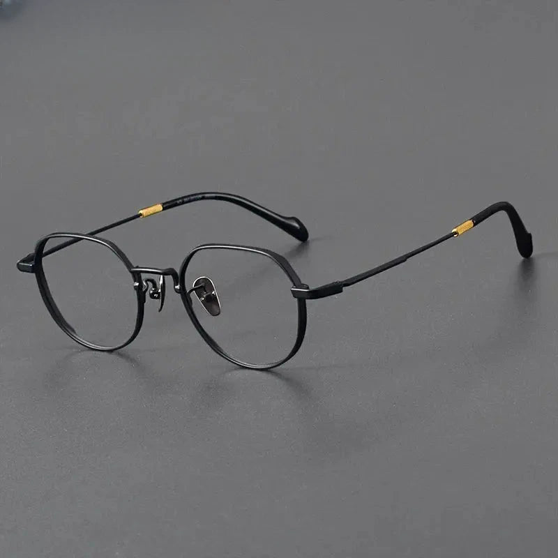 Unisex Polygon Full Rim Titanium Prescription Glasses 20066 — view 5 | Rx Spectacle