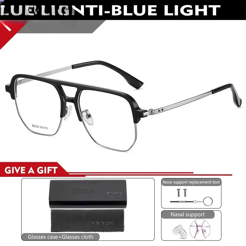 Men's Square Full Rim TR90 Double Bridge Reading Glasses 639030 — view 5 | Rx Spectacle