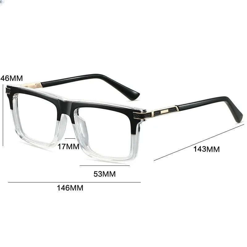 Unisex Square Full Rim Titanium Reading Glasses Gxy84002 — view 2 | Rx Spectacle