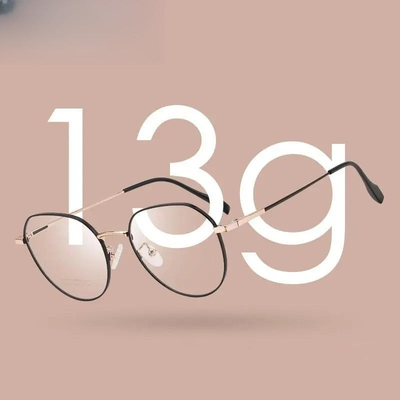 Unisex Round Full Rim Stainless Steel Prescription Glasses Ac016 — view 11 | Rx Spectacle