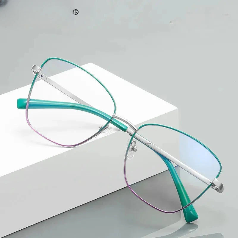 Unisex Square Full Rim Titanium Reading Glasses 3087 — view 1 | Rx Spectacle