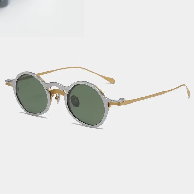 Unisex Round Full Rim Titanium Clip-On Prescription Glasses 1485 — view 8 | Rx Spectacle