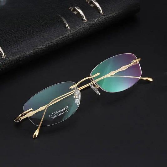 Women's Oval Rimless Titanium Prescription Glasses 2789 — view 1 | Rx Spectacle