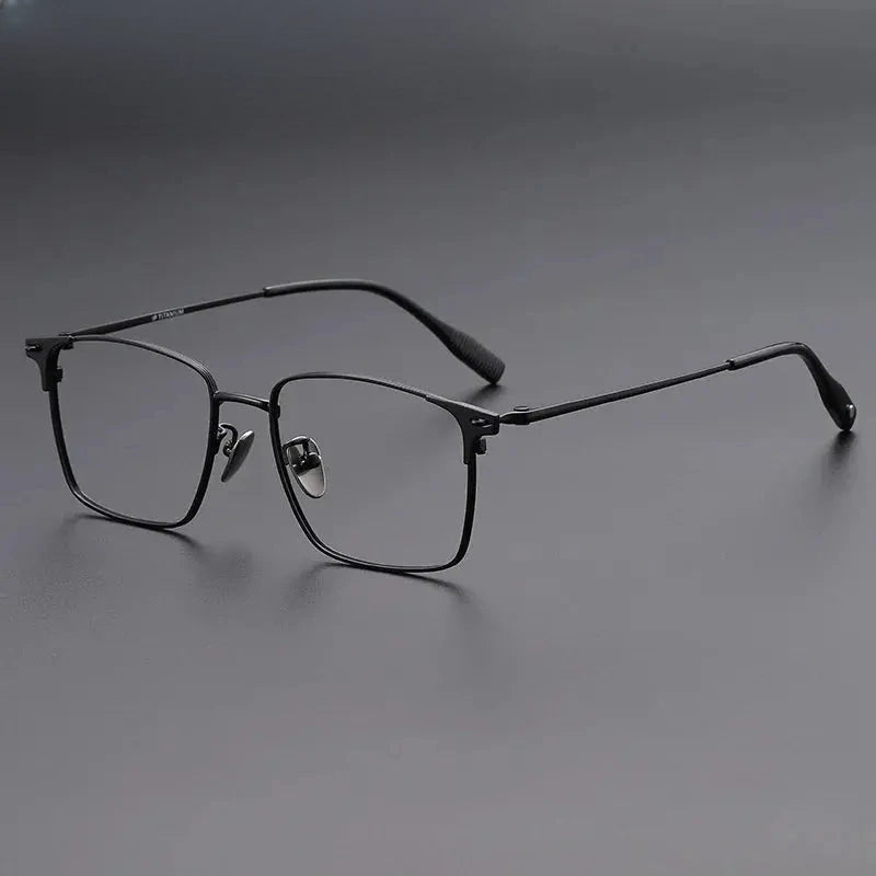 Men's Browline Full Rim Titanium Prescription Glasses 62539 — view 4 | Rx Spectacle