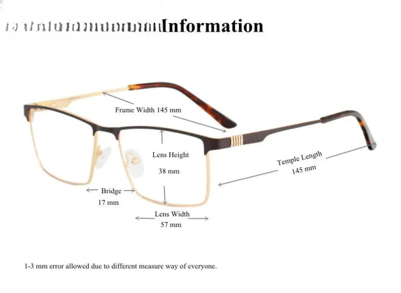 Men's Square Full Rim Titanium Prescription Glasses 83459 — view 2 | Rx Spectacle