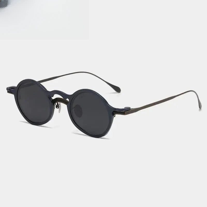 Unisex Round Full Rim Titanium Clip-On Prescription Glasses 1485 — view 6 | Rx Spectacle