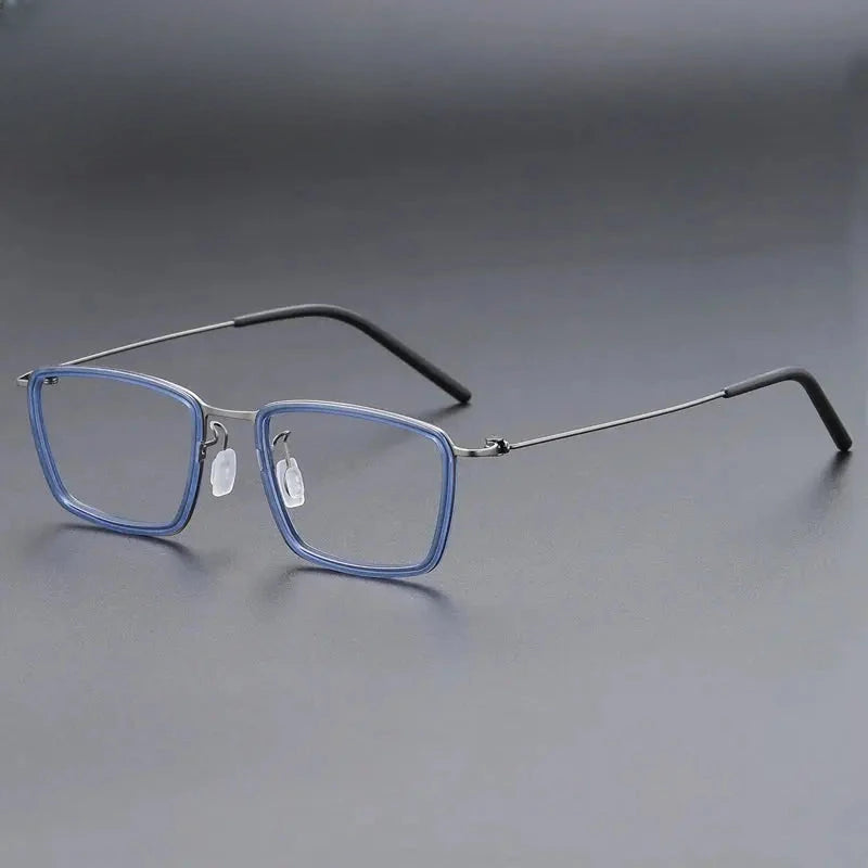 Unisex Square Full Rim Titanium Prescription Glasses 699853 — view 3 | Rx Spectacle