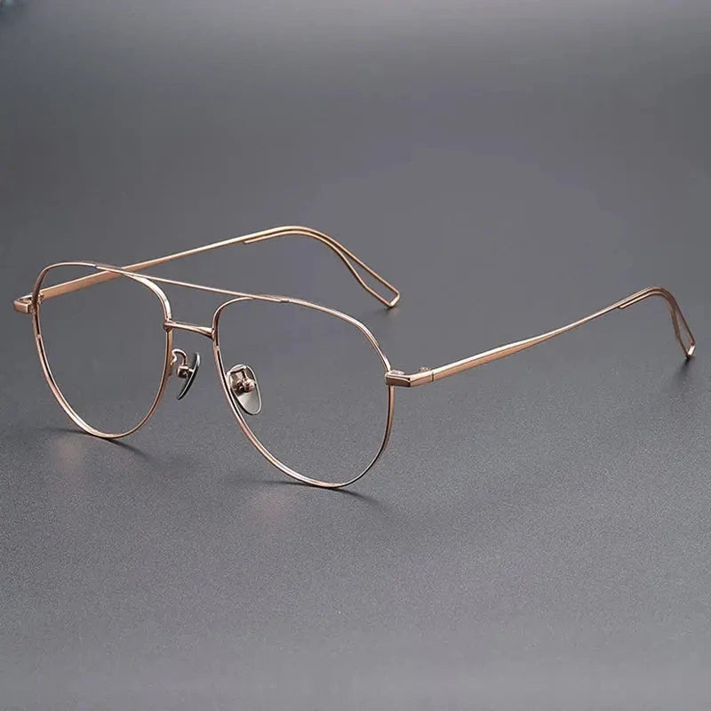 Unisex Oval Full Rim Double Bridge Prescription Glasses 881016 — view 4 | Rx Spectacle