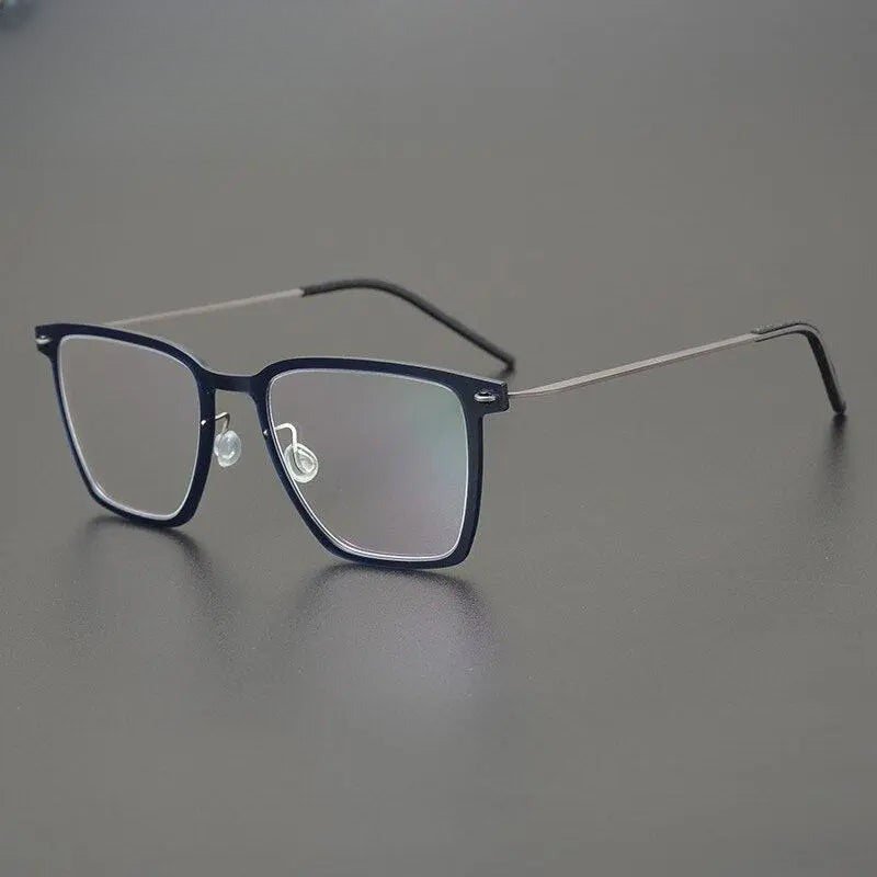 Unisex Square Full Rim Titanium Prescription Glasses Gxyj950 — view 6 | Rx Spectacle
