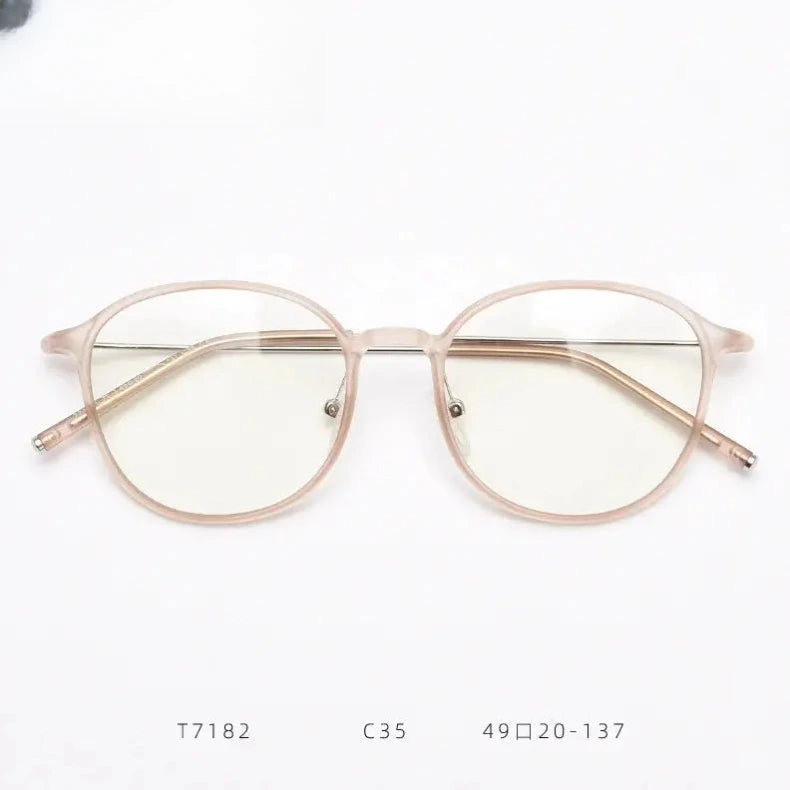 Women's Round Full Rim Titanium Prescription Glasses 718276 — view 6 | Rx Spectacle