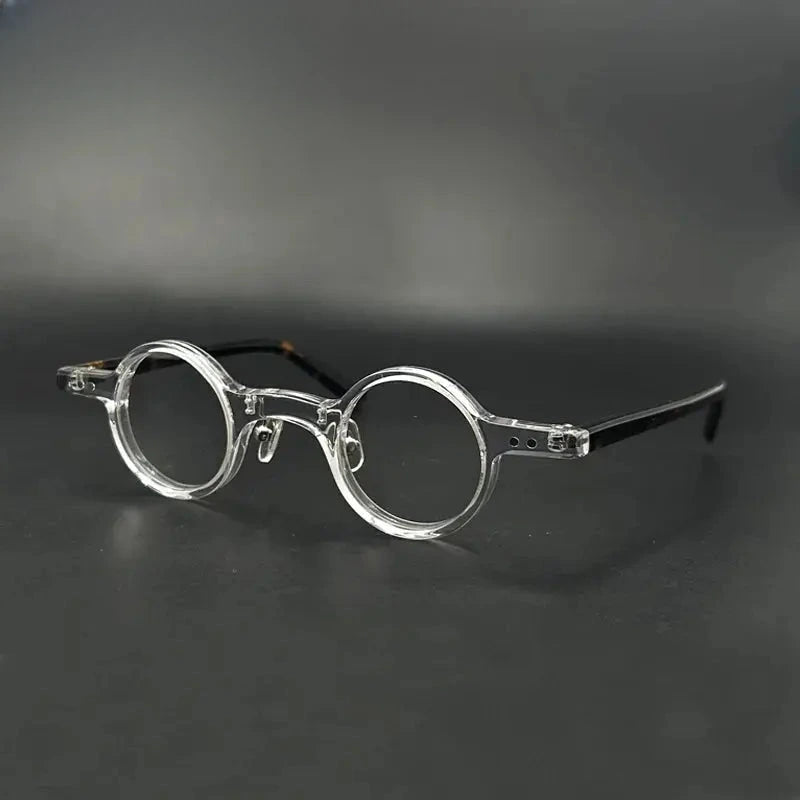 Unisex Round Full Rim Acetate Prescription Glasses 3840 — view 2 | Rx Spectacle