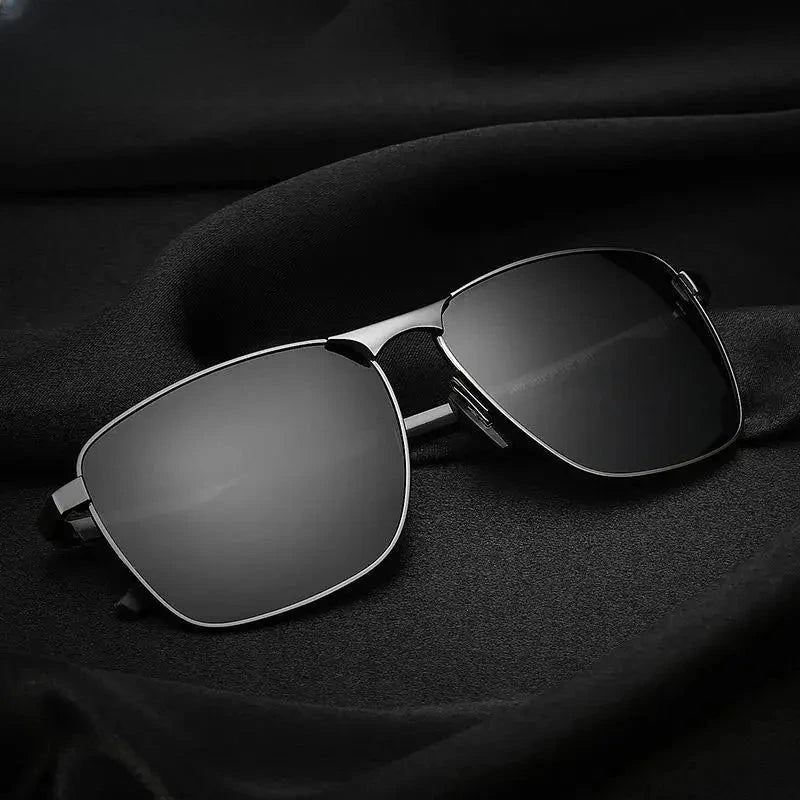 Men's Square Full Rim Stainless Steel Prescription Glasses 2462 — view 2 | Rx Spectacle