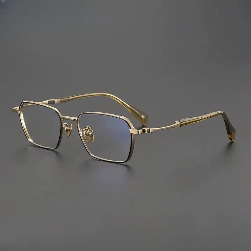 Unisex Polygon Full Rim Titanium Prescription Glasses Gxyj2888 — view 5 | Rx Spectacle