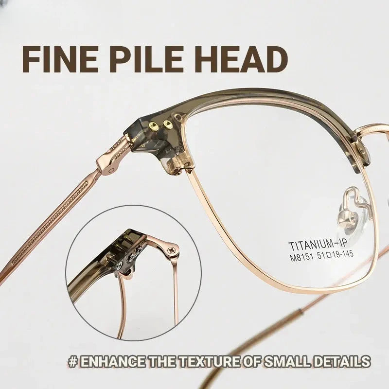 Women's Square Full Rim Titanium Reading Glasses V8151 — view 4 | Rx Spectacle