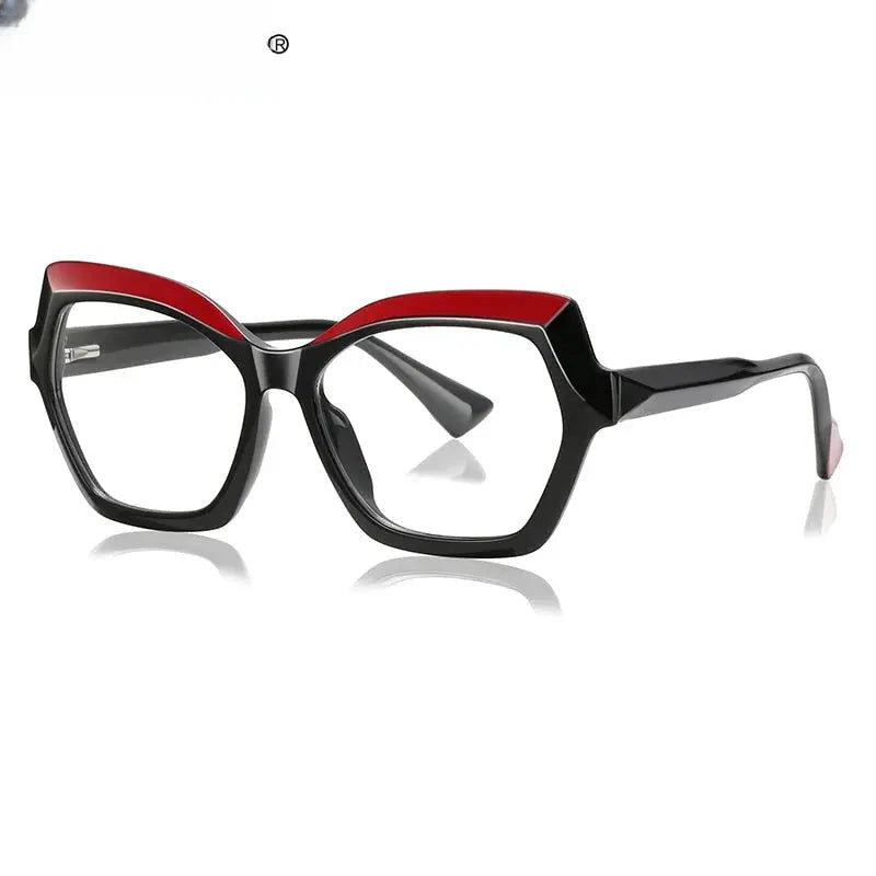 Women's Polygon Full Rim Titanium Reading Glasses 97043 — view 1 | Rx Spectacle
