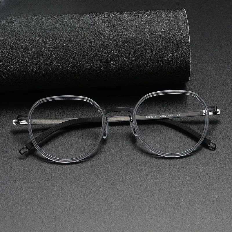 Women's Oval Full Rim Titanium Prescription Glasses 820319 — view 1 | Rx Spectacle
