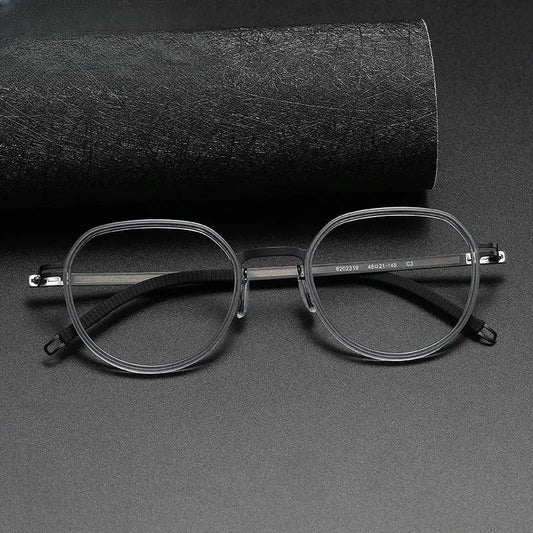Women's Oval Full Rim Titanium Prescription Glasses 820319 — view 1 | Rx Spectacle