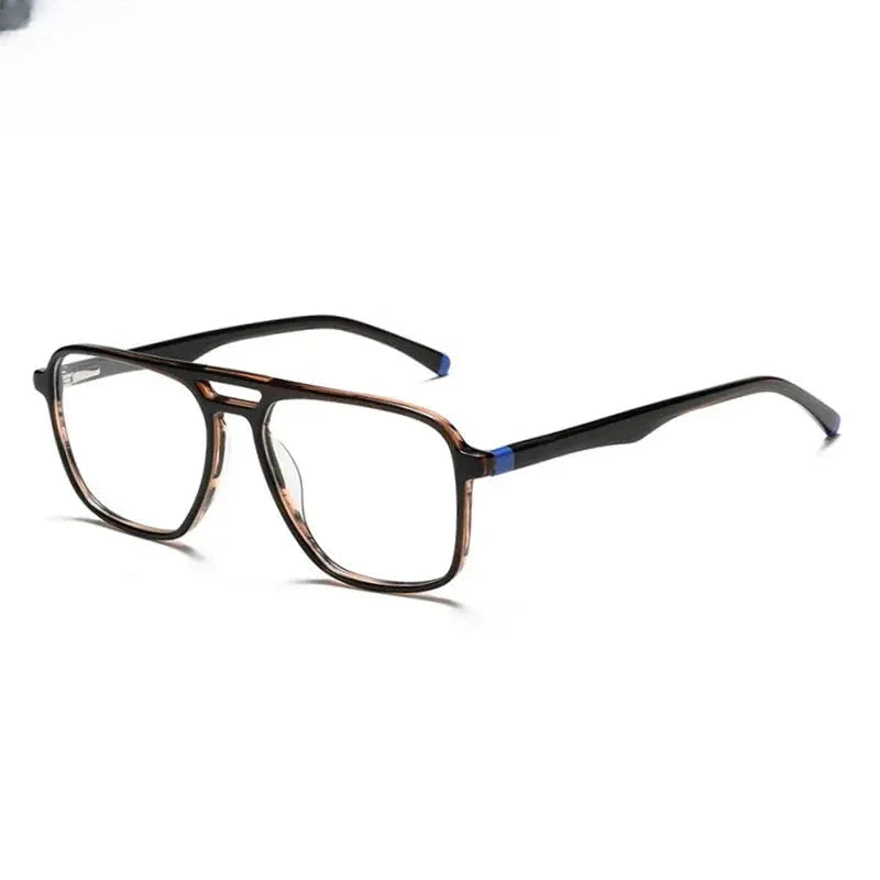 Women's Square Full Rim Acetate Double Bridge Prescription Glasses 61001 — view 6 | Rx Spectacle