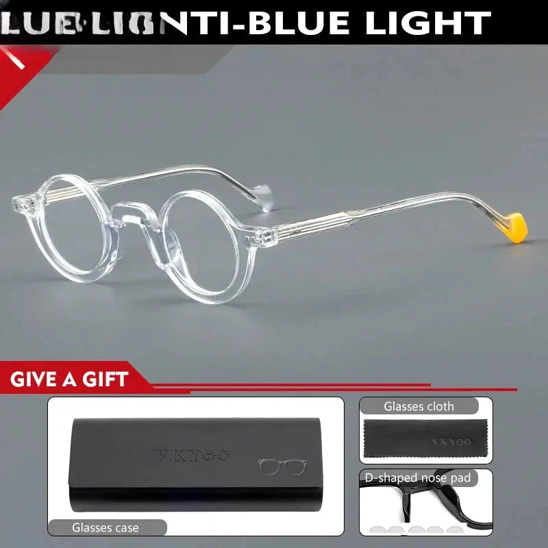Unisex Round Full Rim Acetate Reading Glasses 623202 — view 7 | Rx Spectacle