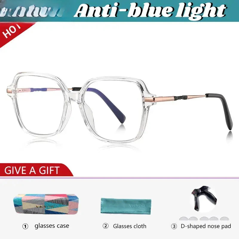 Women's Square Full Rim TR90 Reading Glasses 82211 — view 4 | Rx Spectacle