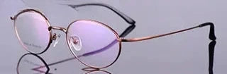Women's Oval Full Rim Titanium Prescription Glasses 94903 — view 5 | Rx Spectacle
