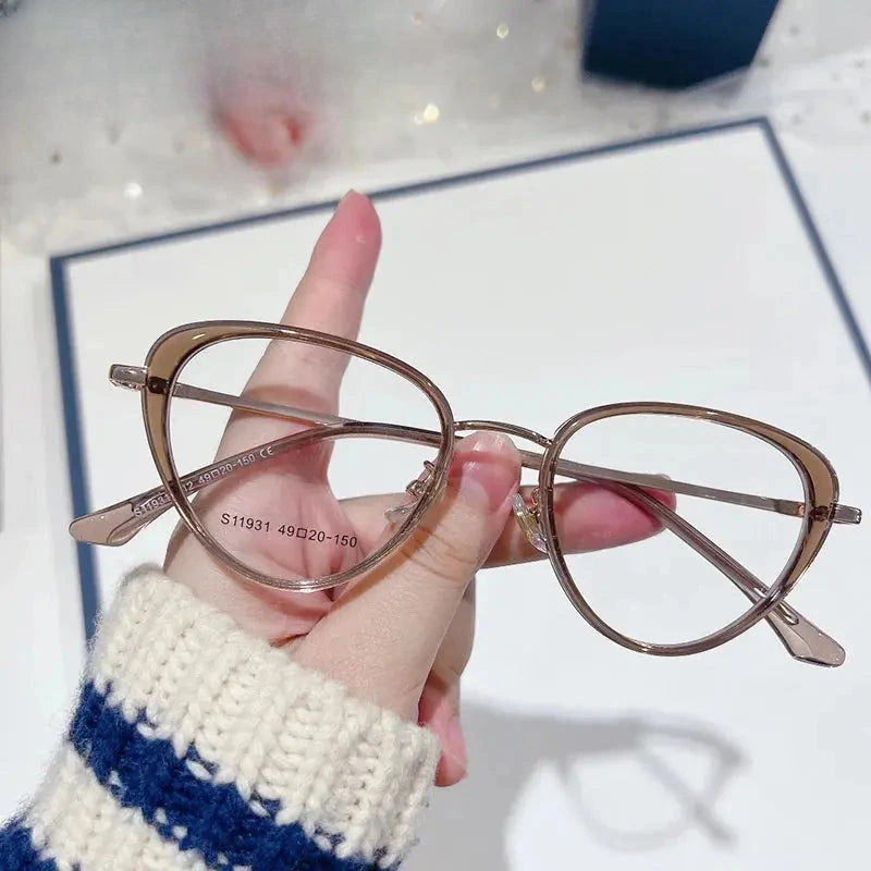 Women's Cat Eye Full Rim Titanium Prescription Glasses 119314 — view 8 | Rx Spectacle