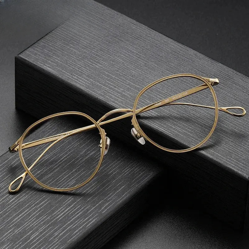 Women's Round Full Rim Titanium Prescription Glasses 153369 — view 1 | Rx Spectacle