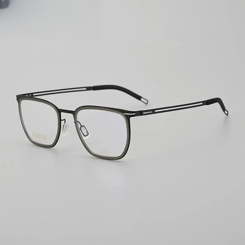 Unisex Square Full Rim Titanium Prescription Glasses 8814 — view 1 | Rx Spectacle