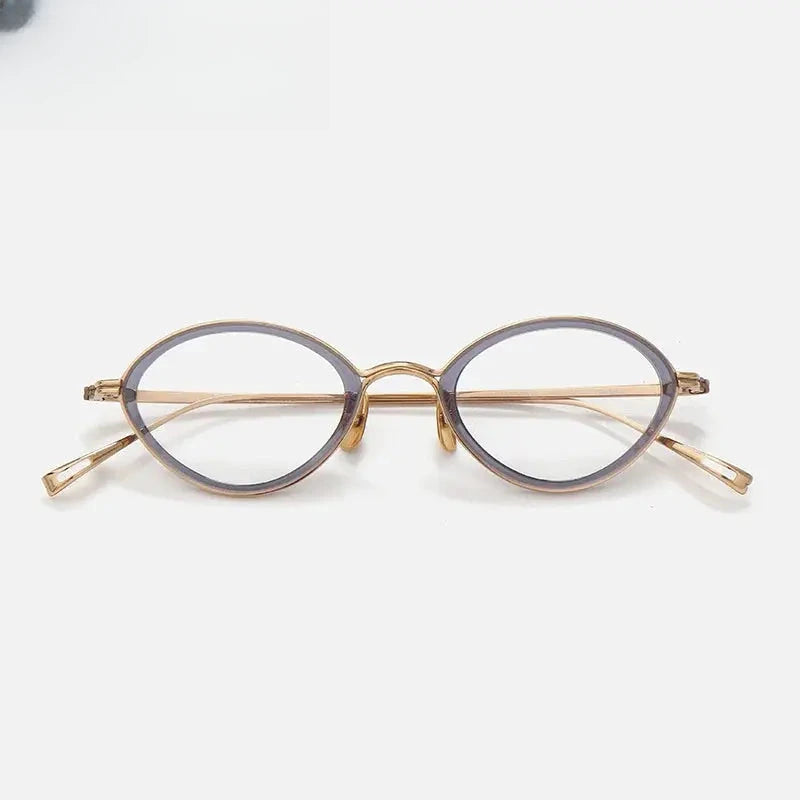 Women's Cat Eye Full Rim Titanium Prescription Glasses 770020 — view 5 | Rx Spectacle